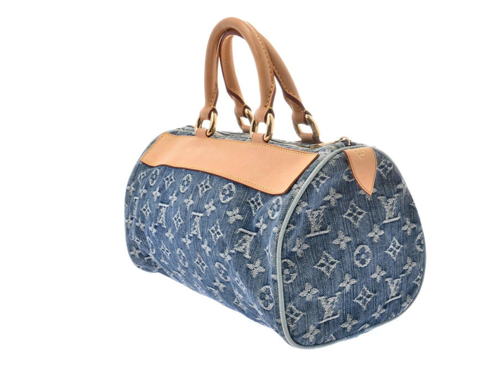 Louis Vuitton Denim Neo Handbag Speedy Blue